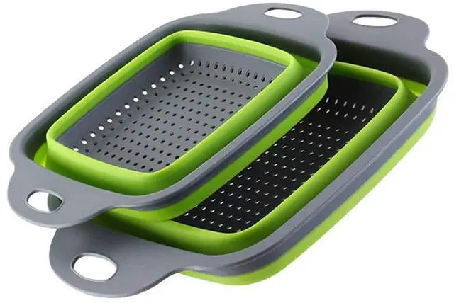 Main image of 2-Pack Collapsible Colander, 9.5 & 11.5 Inch Folding Basket