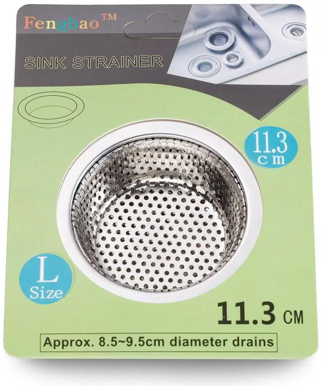 Alt view image 2 of 7 - 2PCS Kitchen Sink Strainer - Stainless Steel, Large Wide Rim 4.5" Diameter