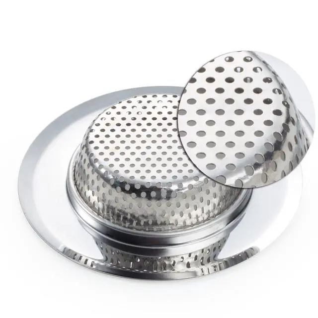 Alt view image 7 of 7 - 2PCS Kitchen Sink Strainer - Stainless Steel, Large Wide Rim 4.5" Diameter