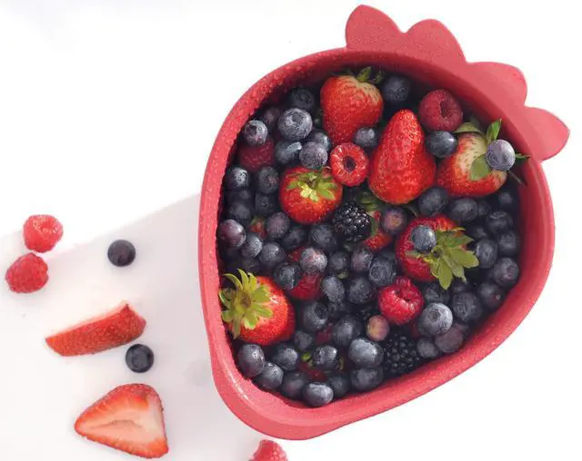 Alt view image 5 of 5 - Red Strawberry Colander, Mini