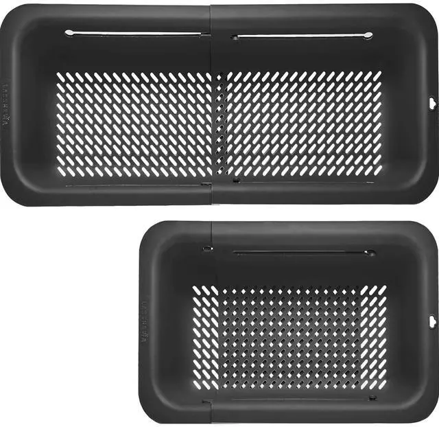 Main image of Collapsible Colander for Kitchen, Over the Sink Strainer Basket for Kitchen, Fruit Pasta Food Strainer Expandable Plastic Colander BPA Free (Black)