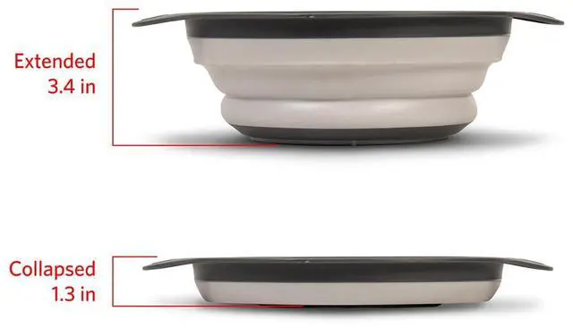 Alt view image 3 of 6 - Collapsible Colander Strainer - 2L | Small Pasta Drainer for Kitchen, Vegetables, and Fruit | Round Plastic Foldable Draining Basket for Easy Storage