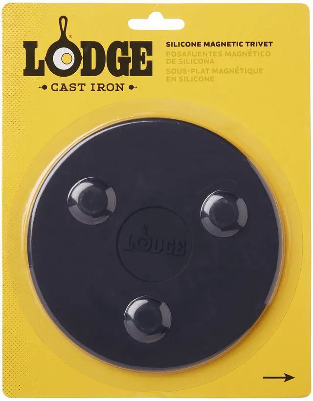 Alt view image 2 of 3 - 5 Inch Silicone Magnetic Trivet - Dishwasher Safe Magnetic Trivet Designed for Universal Use - Reusable Heat Protection up to 450° - Black
