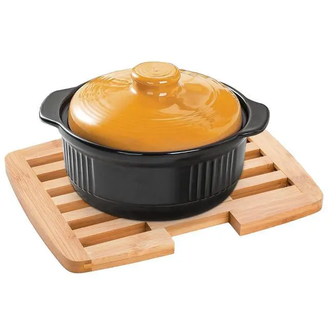 Alt view image 6 of 7 - 2 Pack Bamboo Trivet Expandable 9 Inch to 11.8 Inch, Square Hot Pad Trivet Wooden Heat Resistant Mat for Hot Dishes, Bowls, Plates, Pots and Pans, Tabletop Protection