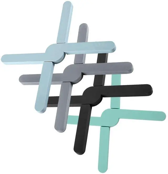 Main image of Foldable Silicone Trivets, 4 PCS Expandable Trivets for Dishes, Hot Pots and Pans Anti-Slip Heat Water Resistant Silicone Hot Pads/Pot Holders