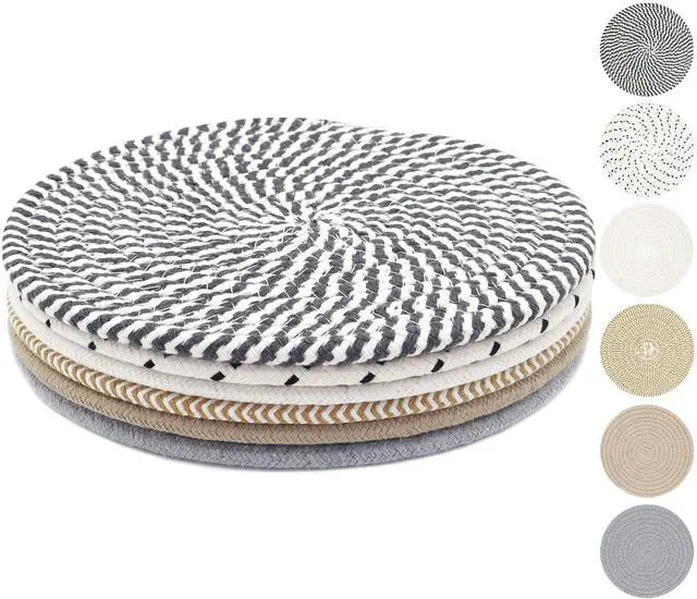 Main image of 10 Inch Trivets for Hot Dishes, Hot Pots and Pans, Extra Large Thick Heat Resistant Large Coaster for Kitchen, Hot Pads, Kitchen Essentials, Pot Holders for Table & Countertop, 6 Pcs