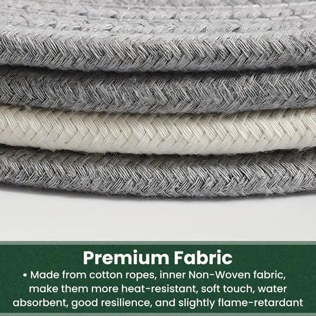 Alt view image 3 of 7 - 10 Inch Trivets for Hot Dishes, Hot Pots and Pans, Extra Large Thick Heat Resistant Large Coaster for Kitchen, Hot Pads, Kitchen Essentials, Pot Holders for Table & Countertop, 6 Pcs