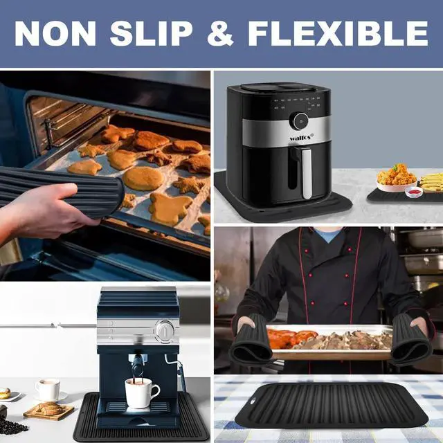 Alt view image 3 of 7 - Large Silicone Trivet 16x12 Inch, Trivets for Hot Pots and Pans, Heat Resistant Pot Holders Hot Pads for Kitchen Quartz Countertops, Hot Dishes
