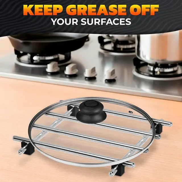 Alt view image 7 of 7 - 2 Pcs Metal Trivets for Hot Dishes Stainless Steel Trivet Set | 7" x 7", Heat & Rust-Resistant | Rubber Anti-Slip Feet for Countertops & Holiday Tables | Protects Surfaces from Hot Pots & Pans