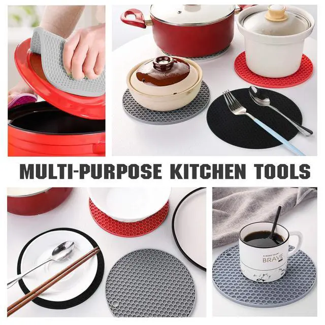 Alt view image 6 of 6 - 4 Pack Trivets for Hot Dishes