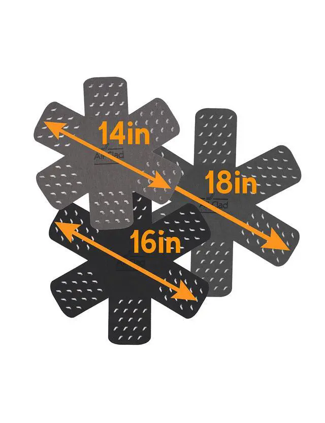 Alt view image 2 of 5 - Premium Cookware Protectors: Pot and Pan Protectors for Kitchen Organization - Perfect for Cast Iron, Steel, or Glass, (3-Piece), Black/Grey