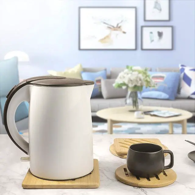 Alt view image 7 of 7 - Hot Pads Trivet,Table Solid Bamboo Wood Trivets for Hot Dishes and Pot with Non-Slip Pads Heat Resistant Pads Teapot Trivet 4pcs(Multi Size,2 Square 2 Round)