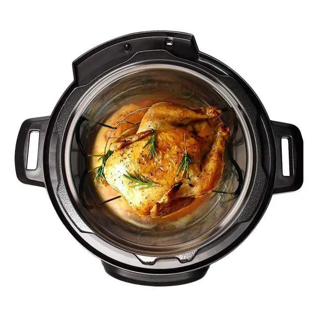 Alt view image 2 of 7 - Steamer Rack Trivet with Heat Resistant Silicone Handles Compatible with Instant Pot Accessories 6 Qt 8 Quart, Stainless Steam Rack Pressure Cooker Trivet - Long Handles for Easy Chicken & Pot Removal