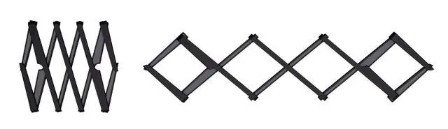 Alt view image 3 of 4 - Stretch Folding Silicone Trivet for Hot Pots and Pans, Expanding Nonslip Stand, Heat Resistant mat for Kitchen Worktop - Black