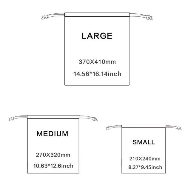 Alt view image 6 of 7 - Set of 5 Waterproof Drawstring Bag PE Plastic Folding Sport Home Travel Storage Use combine C