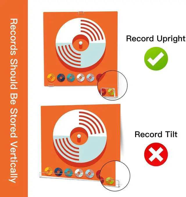 Alt view image 4 of 6 - 18 Pcs Vinyl Record Shelf Wall Mount Self Adhesive