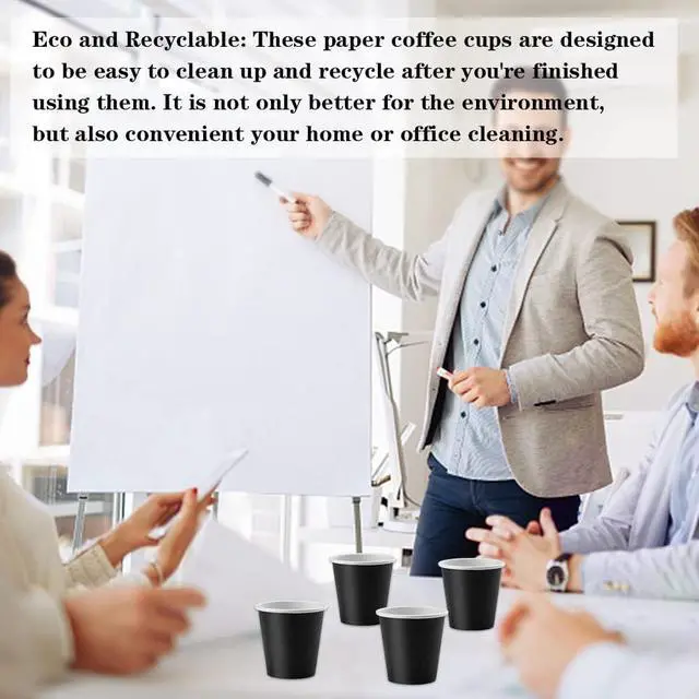 Alt view image 7 of 7 - 100 Pack 3 oz Disposable Paper Cups, Black Bathroom Cups, Disposable Mouthwash Cups, Small Paper Cups for Bathroom Travel Picnics