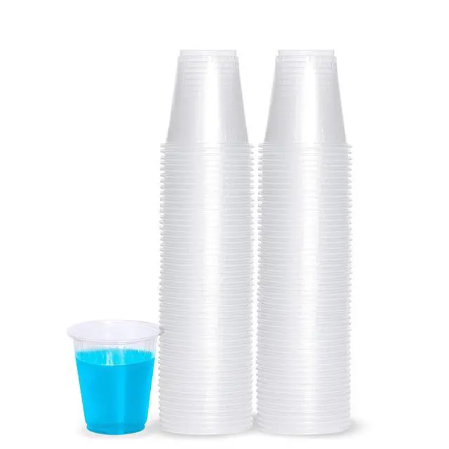 Main image of 3 oz Disposable Plastic Medium Weight Clear Drinking Cups 100 Count