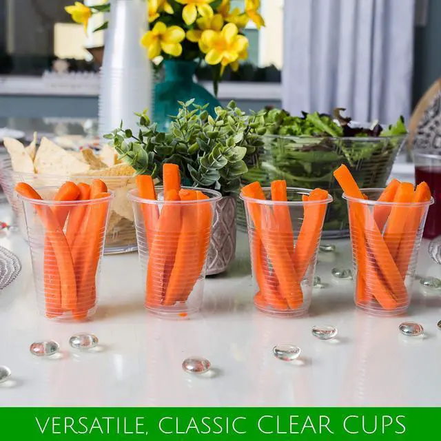 Alt view image 3 of 7 - 3 oz Disposable Plastic Medium Weight Clear Drinking Cups 100 Count