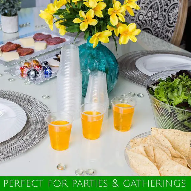 Alt view image 5 of 7 - 3 oz Disposable Plastic Medium Weight Clear Drinking Cups 100 Count