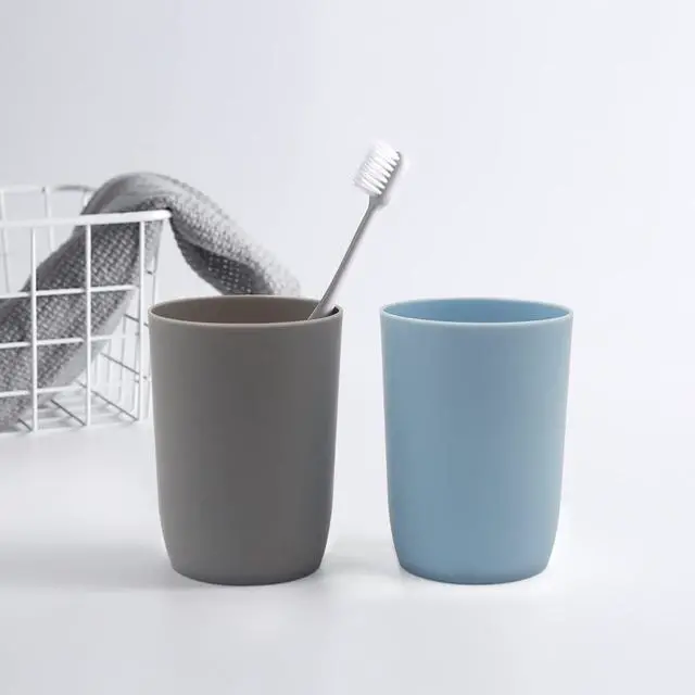 Alt view image 5 of 7 - 4-Pack Bathroom Tumbler - Plastic Toothbrush Cup - Reusable Drinkware - Mouthwash Cup