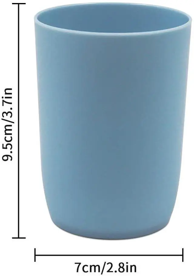 Alt view image 6 of 7 - 4-Pack Bathroom Tumbler - Plastic Toothbrush Cup - Reusable Drinkware - Mouthwash Cup