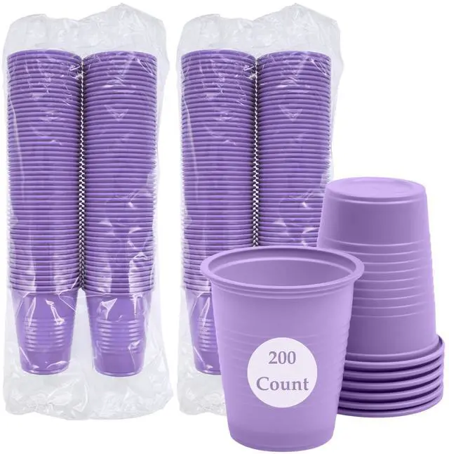 Main image of 5 Oz Plastic Disposable Dental Cups, Lavender, Durable, 200 Ct