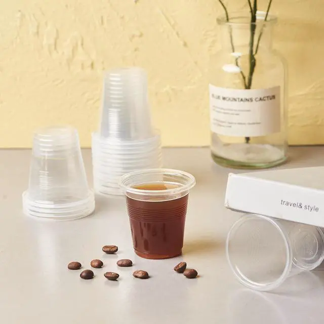 Alt view image 5 of 7 - 500 Pack 3.5 OZ Clear Plastic Cups, Small Disposable Mouthwash 3.5 Ounce Bathroom Cups (Formerly FULING)