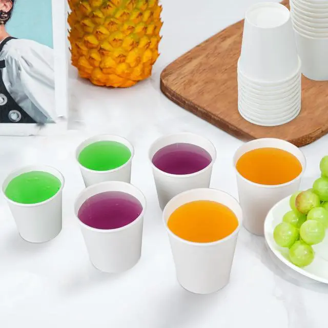 Alt view image 5 of 7 - 600 Pack 3 oz Paper Cups, Disposable Bathroom Cups, Small Mouthwash Cups, White Paper Cups, Hot/Cold Beverage Drinking Cup for Bathroom, Home, Party, Office, Picnic, Travel and Events