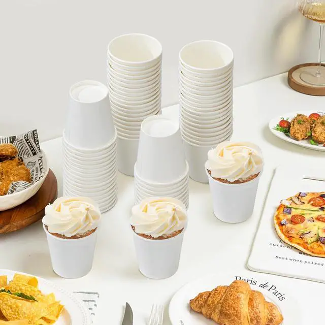 Alt view image 7 of 7 - 600 Pack 3 oz Paper Cups, Disposable Bathroom Cups, Small Mouthwash Cups, White Paper Cups, Hot/Cold Beverage Drinking Cup for Bathroom, Home, Party, Office, Picnic, Travel and Events