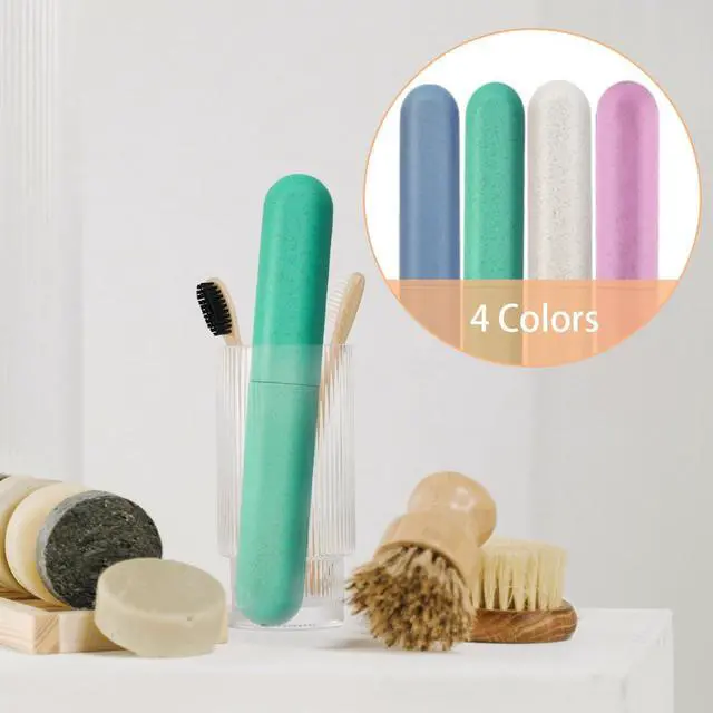 Alt view image 5 of 7 - 4 Pack Travel Toothbrush Case, Holder Toothbrush Travel Containers for Trip Home Camping Dust-Proof and Sanitary, Travel Toothbrush Holder