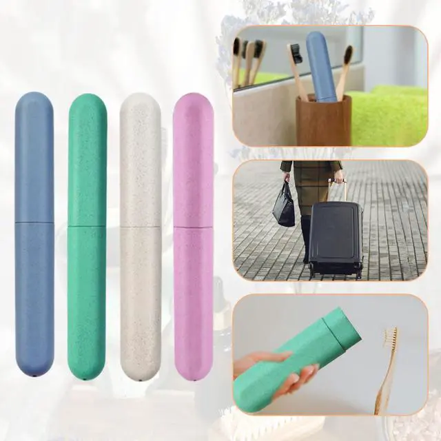 Alt view image 4 of 7 - 4 Pack Travel Toothbrush Case, Holder Toothbrush Travel Containers for Trip Home Camping Dust-Proof and Sanitary, Travel Toothbrush Holder