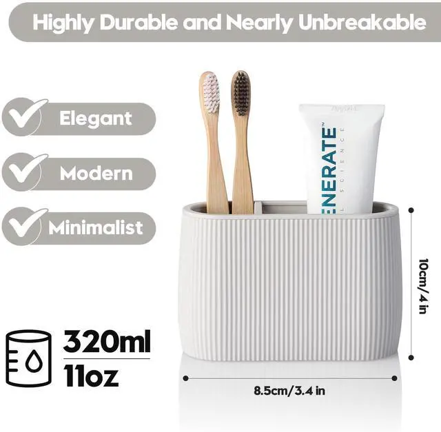 Alt view image 5 of 6 - Toothbrush and Toothpaste Holder