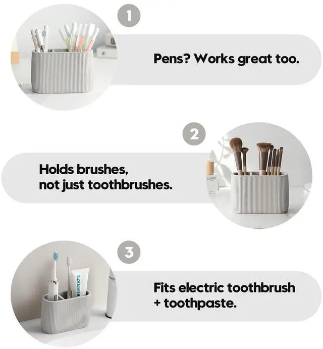 Alt view image 6 of 6 - Toothbrush and Toothpaste Holder