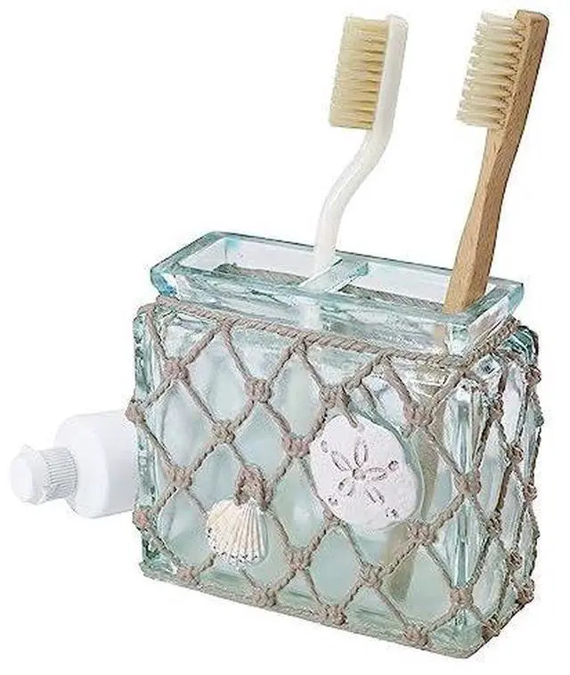 Alt view image 2 of 4 - Toothbrush Holder, Coastal Home Decor, Seaglass