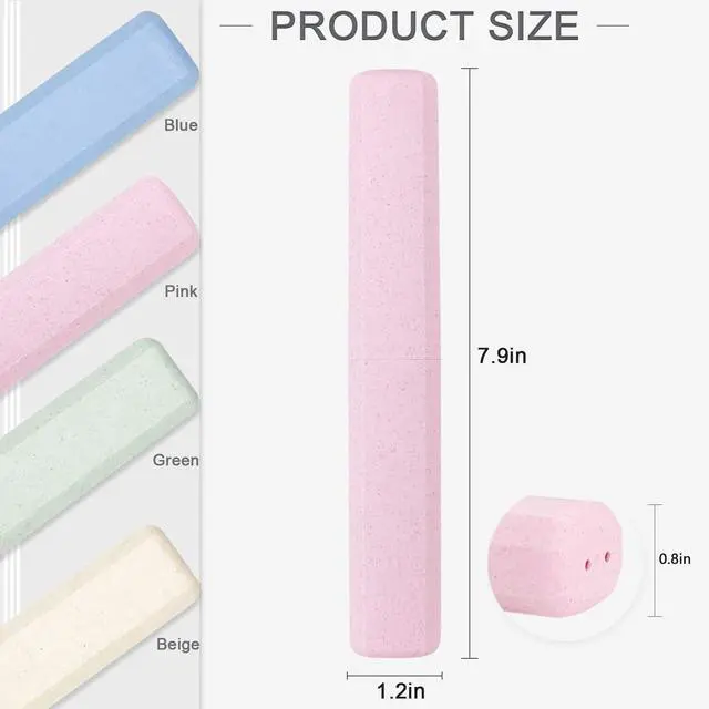 Alt view image 6 of 7 - 4 Packs Portable Travel Toothbrush Case, Breathable Plastic Toothbrush Holder for Home, Travel, Business, Camping, School