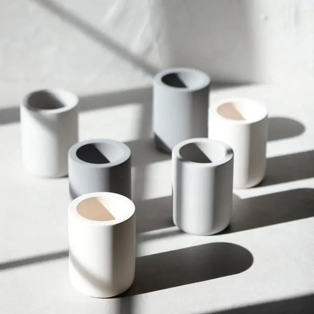 Alt view image 6 of 7 - Drying Stone Toothbrush Holder, Diatomite Toothbrush Holders for Bathroom, Quick Drying Electric Toothbrush & Toothpaste Holder Cup, Diatomaceous Earth Bathroom Sink Organizer (Light Grey)