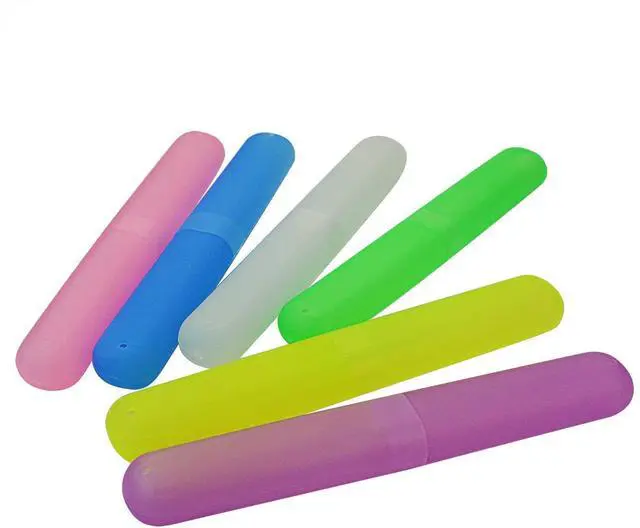 Alt view image 2 of 6 - 24PCS Plastic Toothbrush Case Six Colors Portable Dust-proof Toothbrush Cases Toothbrushes Holder for Daily and Travel Use (24)