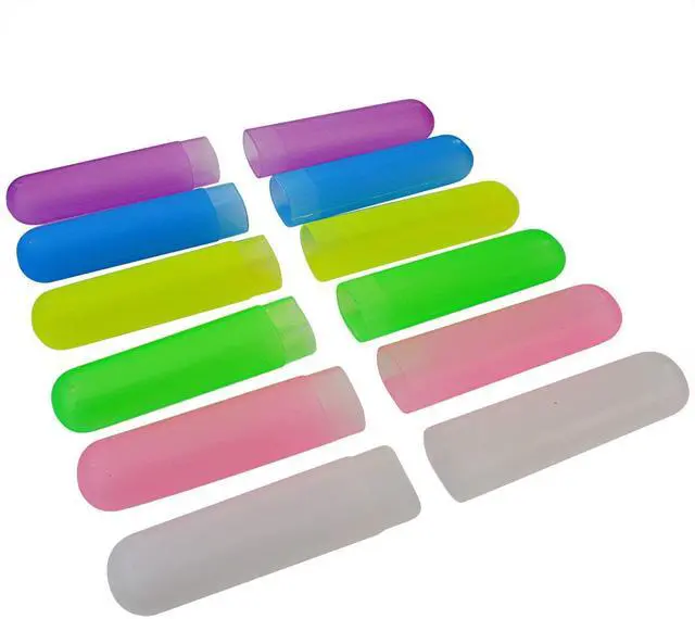 Alt view image 4 of 6 - 24PCS Plastic Toothbrush Case Six Colors Portable Dust-proof Toothbrush Cases Toothbrushes Holder for Daily and Travel Use (24)