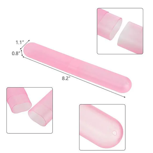 Alt view image 3 of 7 - 35 Pieces Travel Toothbrush Case, 7 Colors Portable Plastic Dust-proof Breathable Toothbrush Holder for Travel, Camping, Home, School, Business