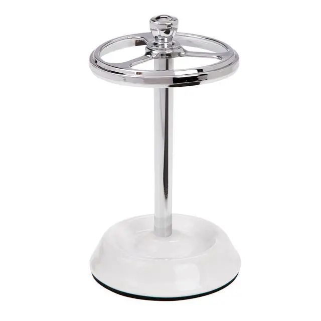 Alt view image 2 of 3 - 3-Section Toothbrush Holder, White/Chrome