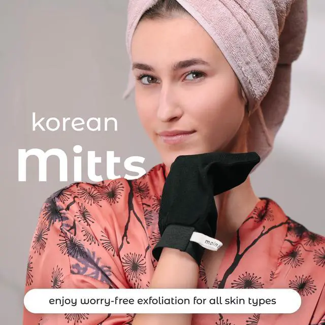 Alt view image 2 of 6 - Deep Exfoliating Gloves Korean Scrub Mitt (2 Pack)