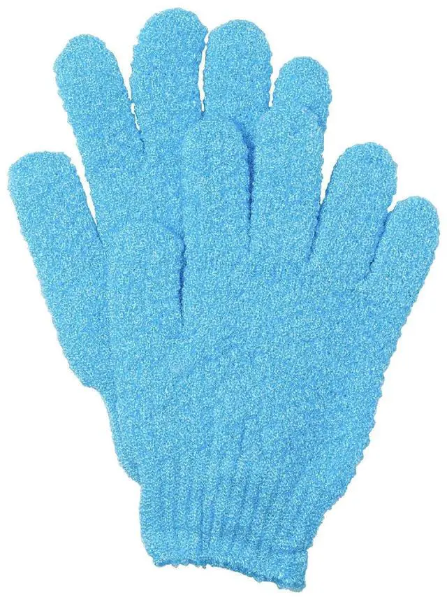Main image of Body Exfoliating Bath & Shower Medium Mitten Gloves, One Size Fits Most, Buffs Away Dead Skin & Impurities, Ideal for Smoother, Softer Skin