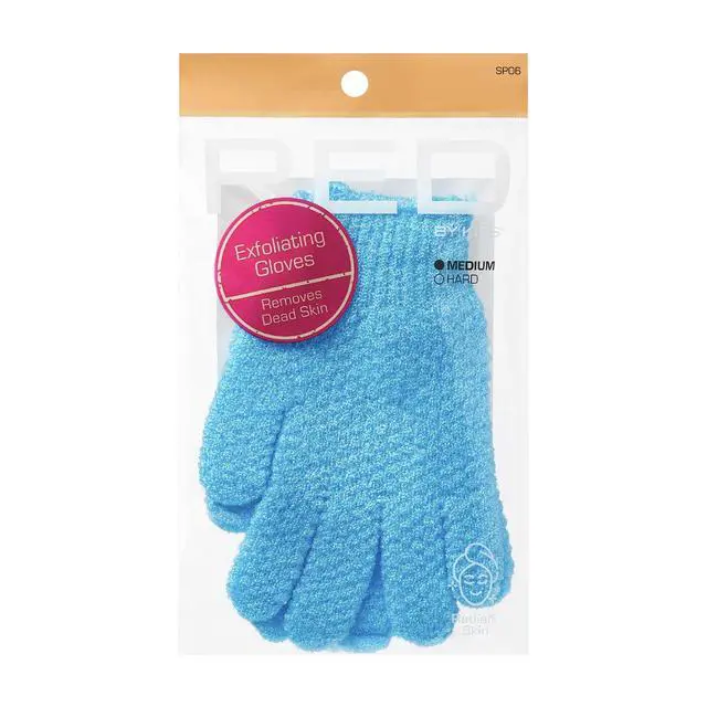 Alt view image 2 of 6 - Body Exfoliating Bath & Shower Medium Mitten Gloves, One Size Fits Most, Buffs Away Dead Skin & Impurities, Ideal for Smoother, Softer Skin