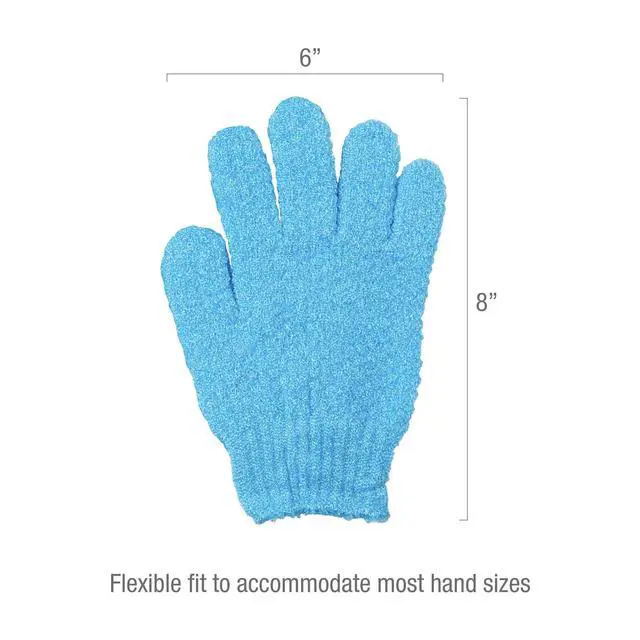 Alt view image 4 of 6 - Body Exfoliating Bath & Shower Medium Mitten Gloves, One Size Fits Most, Buffs Away Dead Skin & Impurities, Ideal for Smoother, Softer Skin