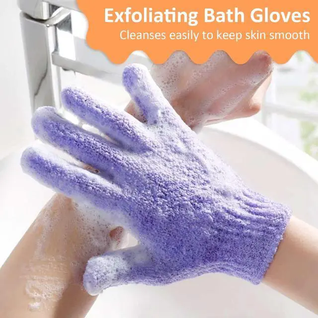 Alt view image 4 of 7 - 30 Pcs Exfoliating Gloves for Shower, 15 Colors Body Exfoliator Glove with Hanging Loop, Scrub Exfoliate Glove Mitt Bath Face Spa Hand Scrubber Wash Deep Scrubbing Dead Skin for Women Men