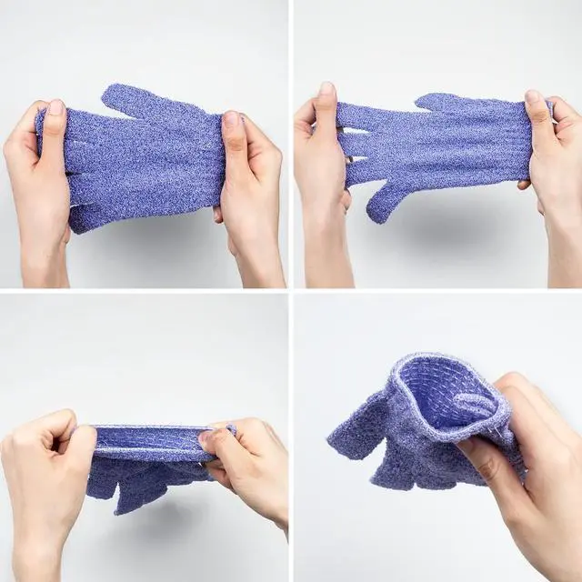 Alt view image 6 of 7 - 30 Pcs Exfoliating Gloves for Shower, 15 Colors Body Exfoliator Glove with Hanging Loop, Scrub Exfoliate Glove Mitt Bath Face Spa Hand Scrubber Wash Deep Scrubbing Dead Skin for Women Men