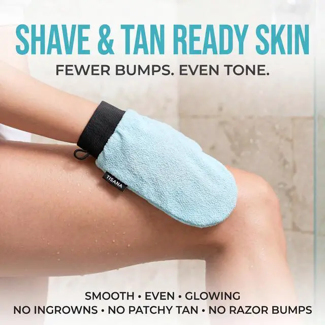 Alt view image 6 of 7 - Exfoliating Glove for Shower Dual-Sided Scrubber Mitt Deep Exfoliation Washcloth Mittens Dead Skin & Tan Remover for Body Body & Face Exfoliator Loofah Wash Cloths for Showering (1-Pack)