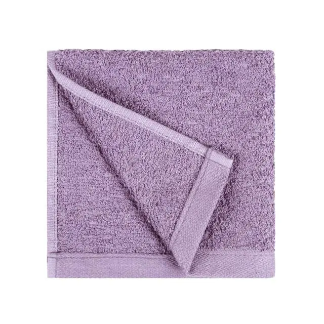 Alt view image 5 of 5 - Highly Absorbent, Fast Drying 100% Cotton Washcloths for Bathroom, Machine Washable, 12 x 12 inches, Lavender, 24-Pack