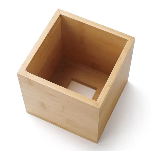Alt view image 3 of 7 - Bamboo Tissue Box Cover, Square Wood Tissue Box Holder, Wooden Facial Paper Holder for Bathroom, Bedroom, Dinner Table, Office (Square - 1 Pack)